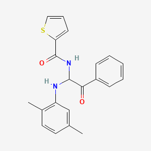 molecular formula C21H20N2O2S B11625188 N-{1-[(2,5-dimethylphenyl)amino]-2-oxo-2-phenylethyl}thiophene-2-carboxamide 