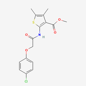 molecular formula C16H16ClNO4S B11625215 Methyl 2-{[(4-chlorophenoxy)acetyl]amino}-4,5-dimethylthiophene-3-carboxylate 