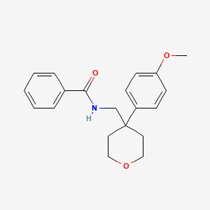 molecular formula C20H23NO3 B11625248 N-{[4-(4-Methoxyphenyl)oxan-4-YL]methyl}benzamide 