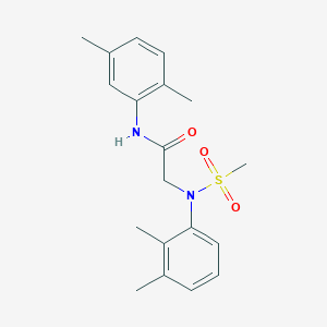 molecular formula C19H24N2O3S B11625507 N-(2,5-Dimethylphenyl)-2-[N-(2,3-dimethylphenyl)methanesulfonamido]acetamide 
