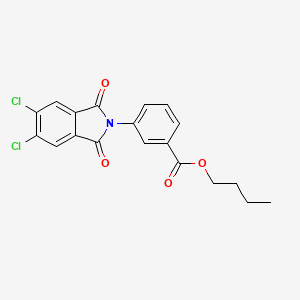 molecular formula C19H15Cl2NO4 B11625522 butyl 3-(5,6-dichloro-1,3-dioxo-1,3-dihydro-2H-isoindol-2-yl)benzoate 