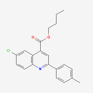 molecular formula C21H20ClNO2 B11625707 Butyl 6-chloro-2-(4-methylphenyl)quinoline-4-carboxylate CAS No. 355421-08-8