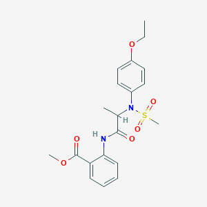 molecular formula C20H24N2O6S B11625752 methyl 2-{[N-(4-ethoxyphenyl)-N-(methylsulfonyl)alanyl]amino}benzoate 