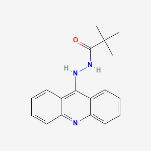 molecular formula C18H19N3O B11625814 N'-(acridin-9(10H)-ylidene)-2,2-dimethylpropanehydrazide 