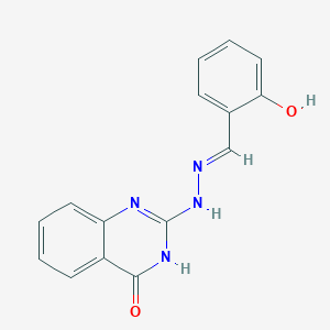 molecular formula C15H12N4O2 B11625843 2-[(2E)-2-(2-hydroxybenzylidene)hydrazinyl]quinazolin-4(3H)-one 