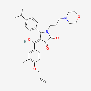 molecular formula C31H38N2O5 B11625863 4-[4-(Allyloxy)-3-methylbenzoyl]-3-hydroxy-5-(4-isopropylphenyl)-1-[3-(4-morpholinyl)propyl]-1,5-dihydro-2H-pyrrol-2-one 