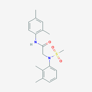 molecular formula C19H24N2O3S B11625871 N-(2,4-Dimethylphenyl)-2-[N-(2,3-dimethylphenyl)methanesulfonamido]acetamide 