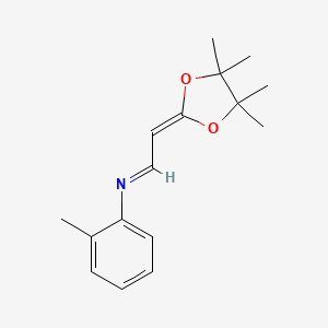 molecular formula C16H21NO2 B11626074 N-(2-methylphenyl)-N-[(1E)-2-(4,4,5,5-tetramethyl-1,3-dioxolan-2-ylidene)ethylidene]amine 