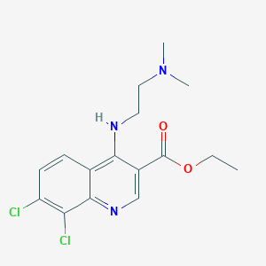 molecular formula C16H19Cl2N3O2 B11626084 Ethyl 7,8-dichloro-4-{[2-(dimethylamino)ethyl]amino}quinoline-3-carboxylate 