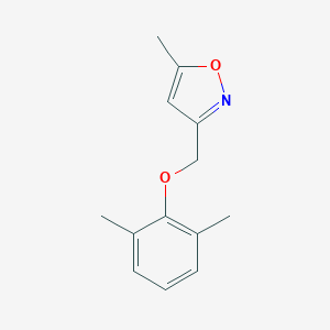 molecular formula C13H17NO2 B116261 Isoxazole, 3-((2,6-dimethylphenoxy)methyl)-5-methyl- CAS No. 145441-07-2