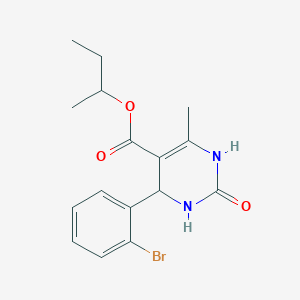 molecular formula C16H19BrN2O3 B11626141 Butan-2-yl 4-(2-bromophenyl)-6-methyl-2-oxo-1,2,3,4-tetrahydropyrimidine-5-carboxylate 