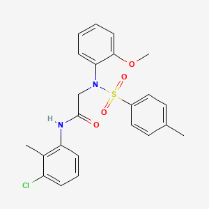 molecular formula C23H23ClN2O4S B11626146 N-(3-Chloro-2-methylphenyl)-2-[N-(2-methoxyphenyl)4-methylbenzenesulfonamido]acetamide 