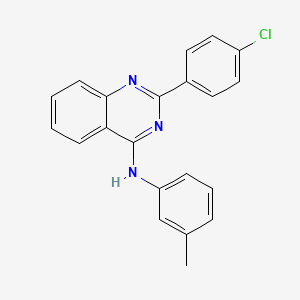 molecular formula C21H16ClN3 B11626158 2-(4-chlorophenyl)-N-(3-methylphenyl)quinazolin-4-amine 