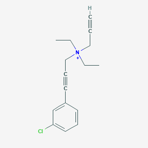 molecular formula C16H19ClN+ B11626187 3-(3-chlorophenyl)-N,N-diethyl-N-(prop-2-yn-1-yl)prop-2-yn-1-aminium 