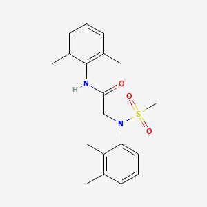 molecular formula C19H24N2O3S B11626213 N-(2,6-Dimethylphenyl)-2-[N-(2,3-dimethylphenyl)methanesulfonamido]acetamide 
