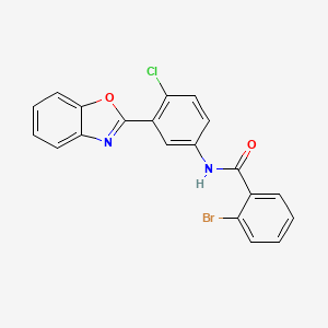molecular formula C20H12BrClN2O2 B11626389 N-[3-(1,3-benzoxazol-2-yl)-4-chlorophenyl]-2-bromobenzamide 