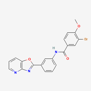 molecular formula C20H14BrN3O3 B11626428 3-bromo-4-methoxy-N-[3-([1,3]oxazolo[4,5-b]pyridin-2-yl)phenyl]benzamide 