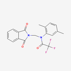 molecular formula C19H15F3N2O3 B11626434 N-(2,5-dimethylphenyl)-N-[(1,3-dioxo-1,3-dihydro-2H-isoindol-2-yl)methyl]-2,2,2-trifluoroacetamide 