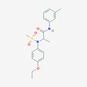 molecular formula C19H24N2O4S B11626481 N~2~-(4-ethoxyphenyl)-N-(3-methylphenyl)-N~2~-(methylsulfonyl)alaninamide 