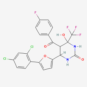 molecular formula C22H14Cl2F4N2O4 B11626495 C22H14Cl2F4N2O4 