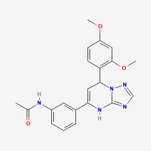 molecular formula C21H21N5O3 B11626667 N-{3-[7-(2,4-dimethoxyphenyl)-4,7-dihydro[1,2,4]triazolo[1,5-a]pyrimidin-5-yl]phenyl}acetamide 