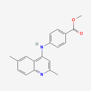 molecular formula C19H18N2O2 B11626699 Methyl 4-[(2,6-dimethylquinolin-4-yl)amino]benzoate 