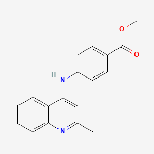 molecular formula C18H16N2O2 B11626771 Methyl 4-[(2-methylquinolin-4-yl)amino]benzoate 