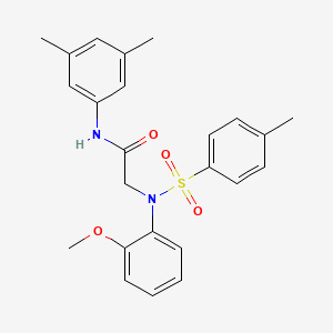 molecular formula C24H26N2O4S B11626782 N-(3,5-Dimethylphenyl)-2-[N-(2-methoxyphenyl)4-methylbenzenesulfonamido]acetamide 