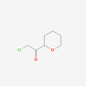 molecular formula C7H11ClO2 B116268 Ethanone, 2-chloro-1-(tetrahydro-2H-pyran-2-yl)-(9CI) CAS No. 141061-07-6