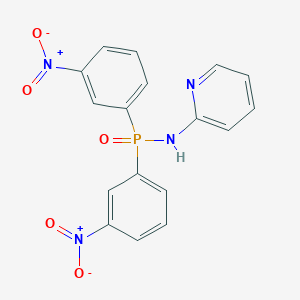 molecular formula C17H13N4O5P B11626828 N-[Bis(3-nitrophenyl)phosphoroso]pyridin-2-amine 