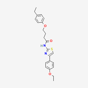 molecular formula C23H26N2O3S B11626852 N-[4-(4-ethoxyphenyl)-1,3-thiazol-2-yl]-4-(4-ethylphenoxy)butanamide 