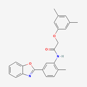 molecular formula C24H22N2O3 B11626952 N-[5-(1,3-benzoxazol-2-yl)-2-methylphenyl]-2-(3,5-dimethylphenoxy)acetamide 