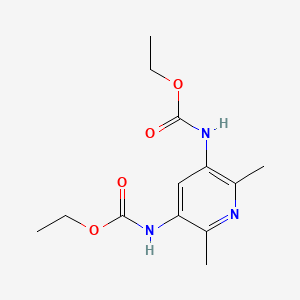 molecular formula C13H19N3O4 B11626965 (5-Ethoxycarbonylamino-2,6-dimethylpyridin-3-yl)carbamic acid, ethyl ester 