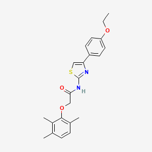 molecular formula C22H24N2O3S B11627334 N-[4-(4-ethoxyphenyl)-1,3-thiazol-2-yl]-2-(2,3,6-trimethylphenoxy)acetamide 