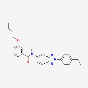 molecular formula C25H26N4O2 B11627343 3-butoxy-N-[2-(4-ethylphenyl)-2H-benzotriazol-5-yl]benzamide 