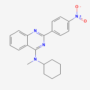 molecular formula C21H22N4O2 B11627878 N-cyclohexyl-N-methyl-2-(4-nitrophenyl)quinazolin-4-amine 