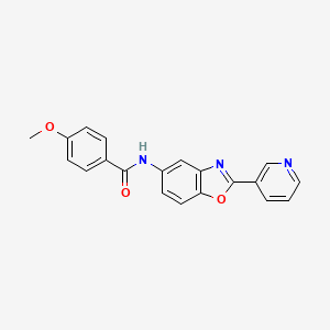 molecular formula C20H15N3O3 B11628026 4-methoxy-N-[2-(pyridin-3-yl)-1,3-benzoxazol-5-yl]benzamide 