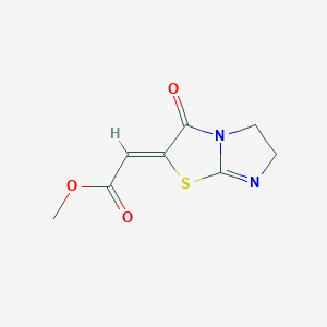 molecular formula C8H8N2O3S B11628161 methyl (2Z)-(3-oxo-5,6-dihydroimidazo[2,1-b][1,3]thiazol-2(3H)-ylidene)ethanoate 