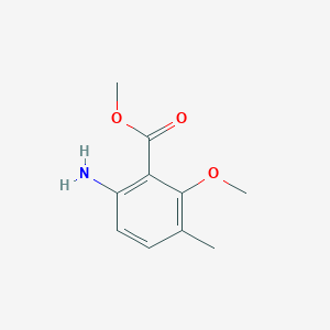 molecular formula C10H13NO3 B116286 Methyl 6-amino-2-methoxy-3-methylbenzoate CAS No. 143096-36-0