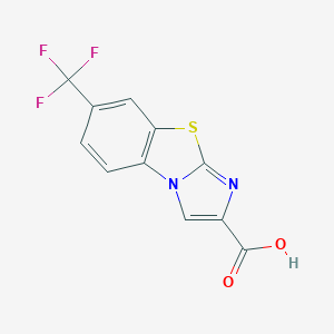 molecular formula C11H5F3N2O2S B116296 6-(Trifluoromethyl)imidazo[2,1-b][1,3]benzothiazole-2-carboxylic acid CAS No. 149210-28-6