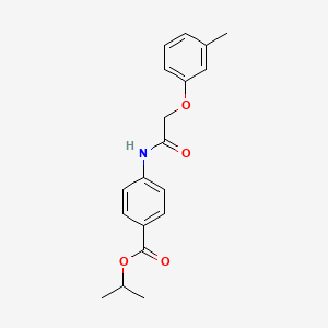 molecular formula C19H21NO4 B11630071 Propan-2-yl 4-{[(3-methylphenoxy)acetyl]amino}benzoate 