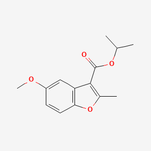 molecular formula C14H16O4 B11630274 Propan-2-yl 5-methoxy-2-methyl-1-benzofuran-3-carboxylate 