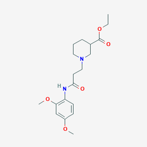 molecular formula C19H28N2O5 B11631161 Ethyl 1-{3-[(2,4-dimethoxyphenyl)amino]-3-oxopropyl}piperidine-3-carboxylate 