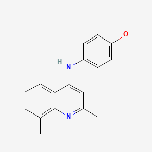 molecular formula C18H18N2O B11631191 N-(4-methoxyphenyl)-2,8-dimethylquinolin-4-amine 