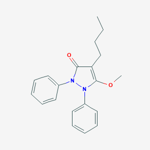 molecular formula C20H22N2O2 B116312 3-Pyrazolin-5-one, 4-butyl-1,2-diphenyl-3-methoxy- CAS No. 27258-01-1