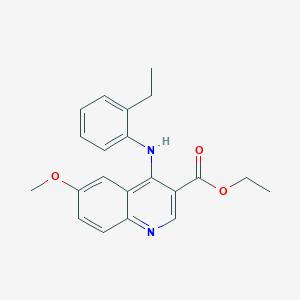 molecular formula C21H22N2O3 B11631402 Ethyl 4-[(2-ethylphenyl)amino]-6-methoxyquinoline-3-carboxylate 