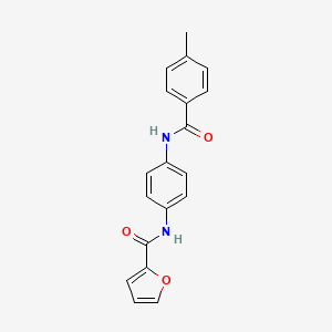 molecular formula C19H16N2O3 B11631783 N-(4-{[(4-methylphenyl)carbonyl]amino}phenyl)furan-2-carboxamide 