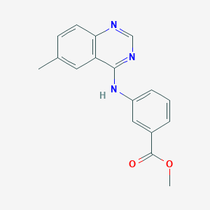 molecular formula C17H15N3O2 B11632015 Methyl 3-[(6-methylquinazolin-4-yl)amino]benzoate 