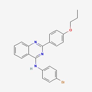 molecular formula C23H20BrN3O B11632270 N-(4-bromophenyl)-2-(4-propoxyphenyl)quinazolin-4-amine 