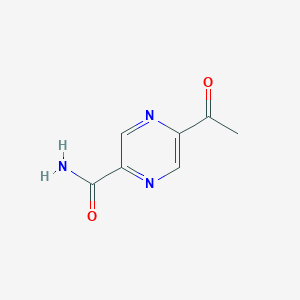 molecular formula C7H7N3O2 B116323 5-Acetylpyrazine-2-carboxamide CAS No. 147425-79-4